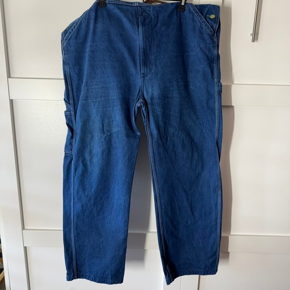 Liberty Overalls Denim Blue Bib Style Classic Workwear Zip Front Pockets 40 X 32 - Picture 4 of 16